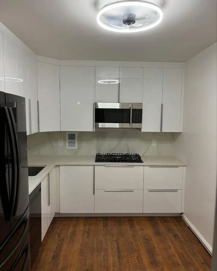Renovated kitchen with quartz countertops in Euclid